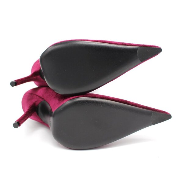 Balenciaga Velvet Violet Purple Sock Bootie Pointed Toe Stiletto Heel 39 US NEW - Picture 6 of 7